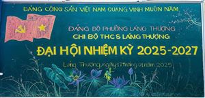 ĐẠI HỘI CHI BỘ TRƯỜNG THCS LÁNG THƯỢNG NHIỆM KỲ 2025-2027