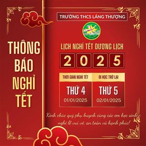 LỊCH NGHỈ TẾT DƯƠNG LỊCH 2025