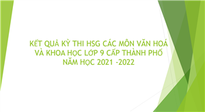 KẾT QUẢ KỲ THI HSG CÁC MÔN VĂN HOÁ VÀ KHOA HỌC LỚP 9 CẤP THÀNH PHỐ NĂM HỌC 2021 -2022 CỦA TRƯỜNG THCS LÁNG THƯỢNG