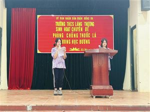 TỔ CHỨC SINH HOẠT CHUYÊN ĐỀ PHÒNG CHỐNG THUỐC LÁ TRONG HỌC ĐƯỜNG